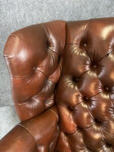 Hancock & Moore Leather Tufted Wingback Chair