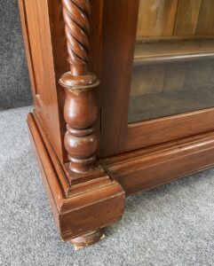 Large 19th Century Solid Walnut 2 Door Bookcase