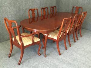 10 Piece Hickory Chair Solid Mahogany Dining Set