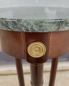 Bombay Green Marble Top End Table / Plant Stand 
