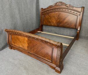 Carved King Size Sleigh Bed Frame