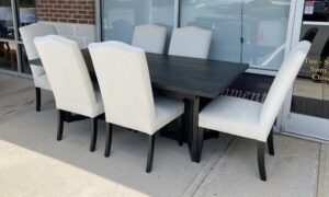 9 Piece Brownstone and Fairfield Chair Co. Contemporary Dining Set