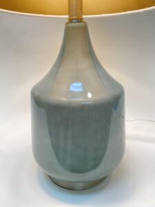 Jade Green Ceramic Lamp with Shade