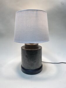Punched Tin Jar Converted to Lamp with Shade
