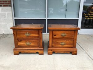 Pair of Lea Furniture Solid Pine Nightstands