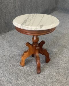 Short Marble Top Plant Table