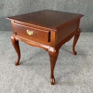 Cherry Queen Anne One Drawer End Table
