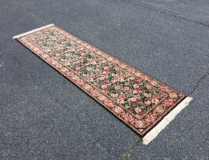New 2x10 Floral Handknotted Runner