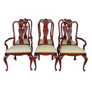 Set of 6 Solid Mahogany Dining Chairs