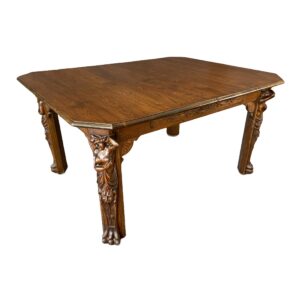 19th Century Oak Figured Dining Table