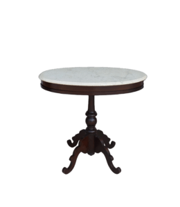 Antique Oval Marbletop Accent Table