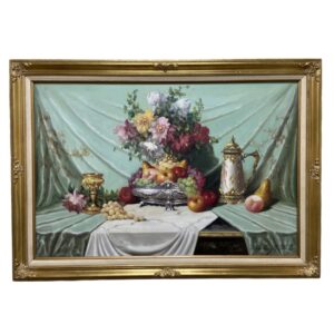 Original Formal Still Life on Canvas by Bela Balogh