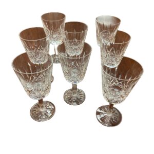 Set of Eight Waterford Crystal 'Lismore' Water Goblets