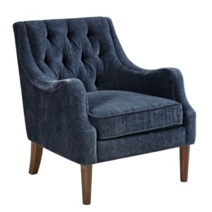 New Navy Qwen Button Tufted Accent Chair