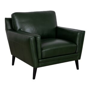 New Luke Home Green Top Grain Italian Leather Lauren Chair