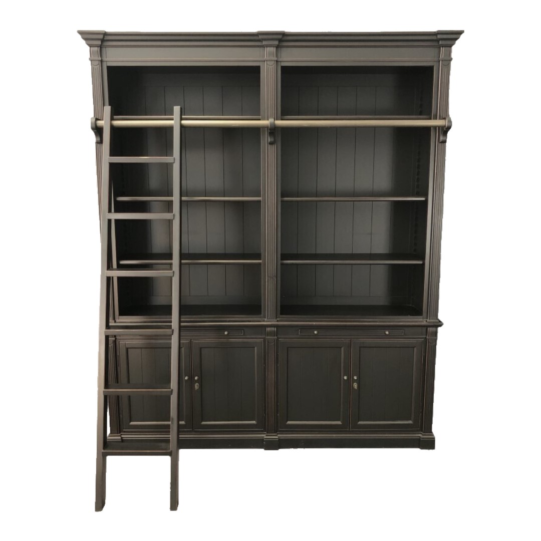 Arhaus Athens Library Bookcase with Ladder