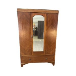 1930s Art Deco Armoire with Mirrored Door