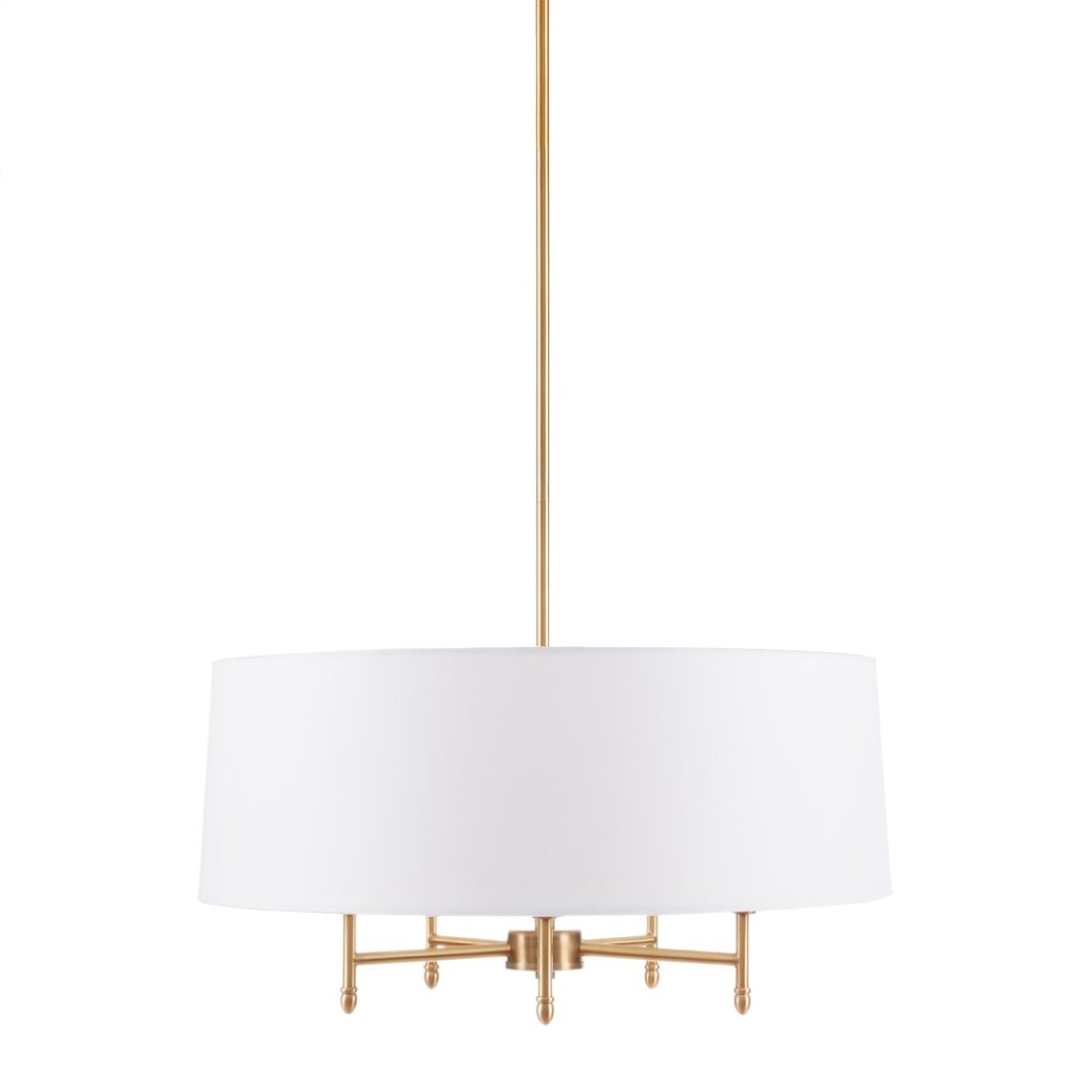 New 5-Light Chandelier with Drum Shade