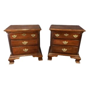 Pair of American Drew Chippendale Nightstands