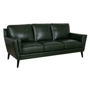 New Luke Home Green Top Grain Italian Leather Lauren Sofa