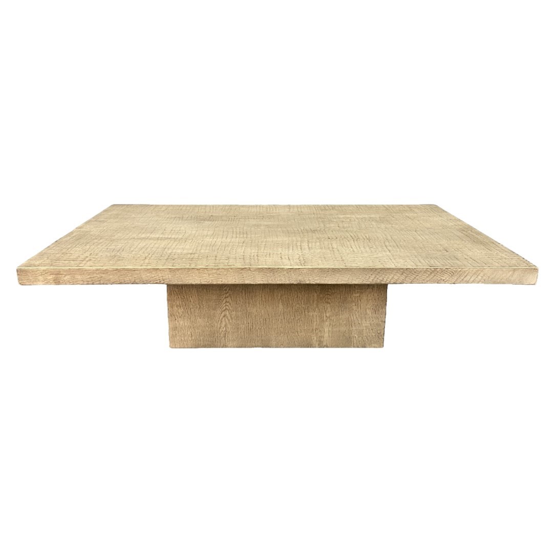 Restoration Hardware Reclaimed Oak Plinth Coffee Table