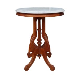 Solid Walnut Marbletop End Table