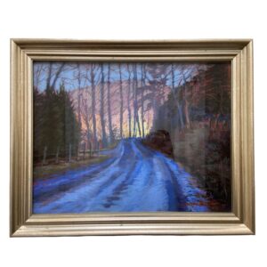 Original Pastel of Street at Sunrise by Nancy Brookshire