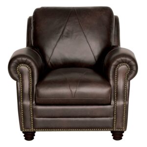 New Luke Home Top Grain Italian Leather Solomon Club Chair