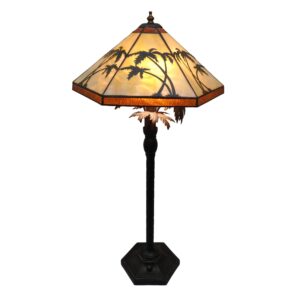 Palm Tree Themed Stained Glass Lamp