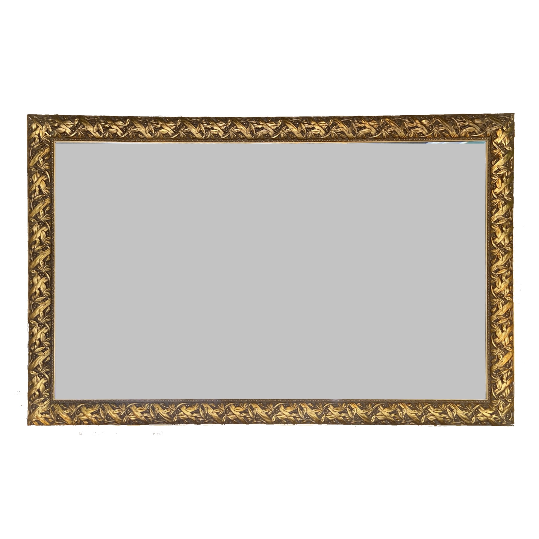 Monumental 4x6 Gold Framed Beveled Mirror