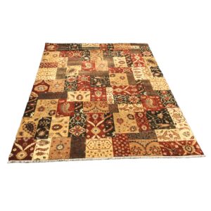 8x10 Handmade Panel Design Area Rug