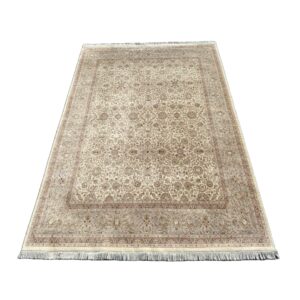 9x13 Handknotted Cream Area Rug