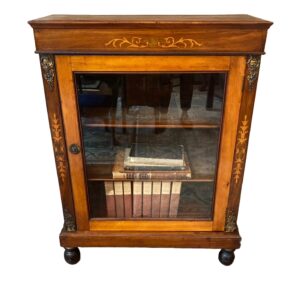 19th Century Walnut Glass Door Cabinet