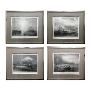 Set of 4 19th Century Nautical Engravings by J.M.W. Turner