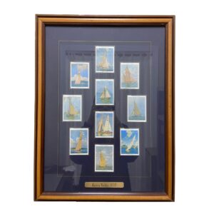 Framed Collection of Player's Cigarettes 1938 Racing Yachts