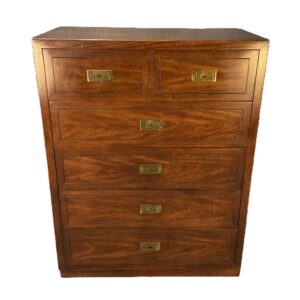 Vintage Dixie Oak "Act II" Campaign Style Chest of Drawers