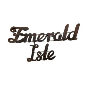 Emerald Isle Weathered Metal Wall Sign