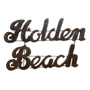 Holden Beach Weathered Metal Wall Sign