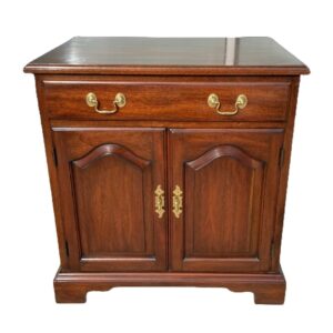 Henkel Harris Mahogany Nightstand with Drawer and Cabinet