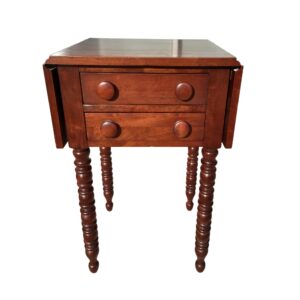 Two-Drawer Solid Cherry Drop-Side Table