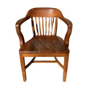 Early 1900's Solid Oak Desk Chair with Arms