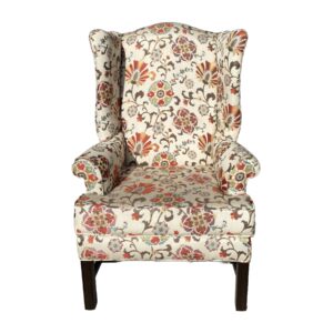 Floral Wingback Arm Chair