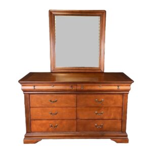 8-Drawer Cherry Dresser with Mirror