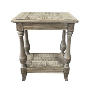 Uttermost Distressed Finish Turned Leg Side Table