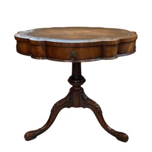 Shaped Top Vintage Mahogany Drum Table