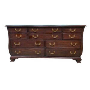 Henkel Harris Mahogany Ten Drawer Bombe Style Dresser #183