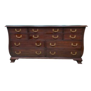 Henkel Harris Mahogany Ten Drawer Bombe Style Dresser #183