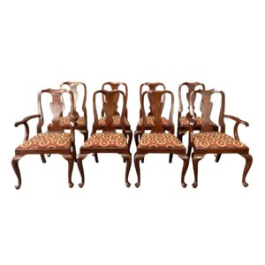 Set of 8 Solid Mahogany Henkel Harris Dining Chairs No. 110