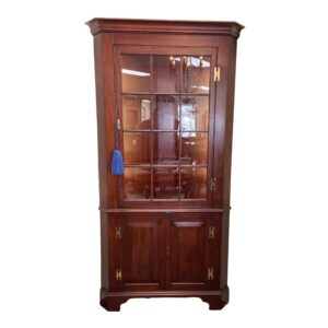 Henkel Harris Black Cherry Corner Cabinet #1114HL