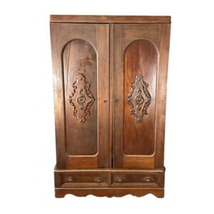 Heavily Carved Two Door Wardrobe/Armoire